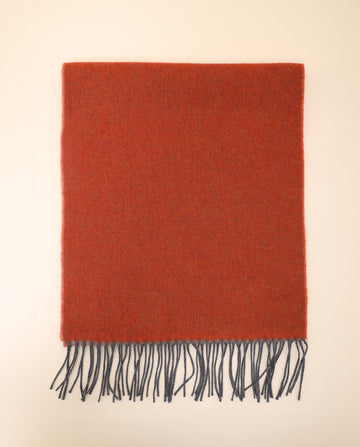 Cachecol 100% Lã Virgem em Cor de Laranja Claro